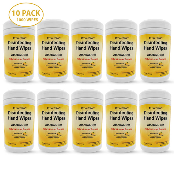 Disinfecting Wet Wipes - 10 Pack x 100 Count (***1000 WIPES TOTAL***)