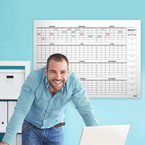 New!! Laminated Super Jumbo Calendar 42" x 58" (12 Months)