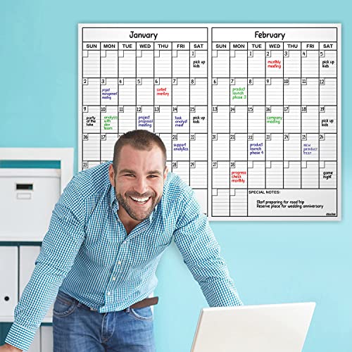 New!! Laminated Jumbo Calendar 36" x 48" (2 Months)