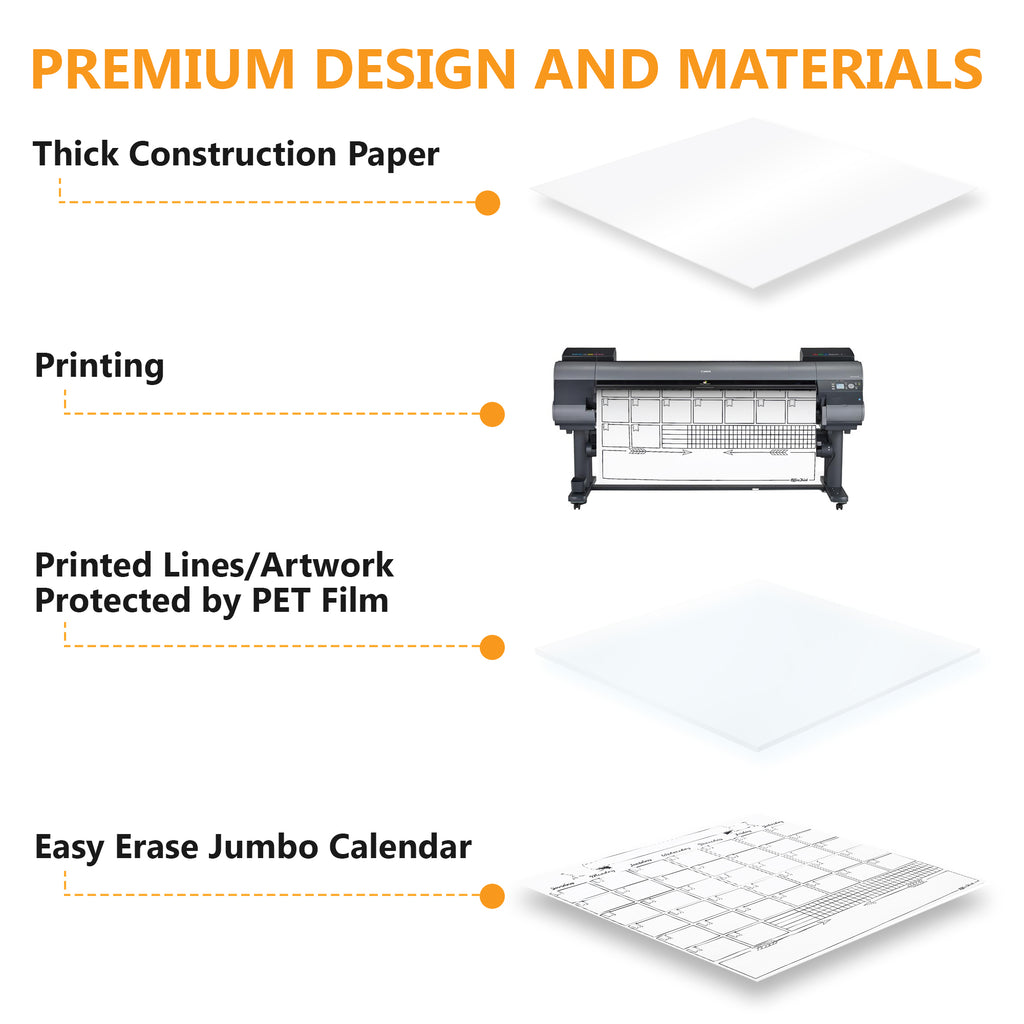 Artsy Laminated Jumbo Calendar 36" by 36"