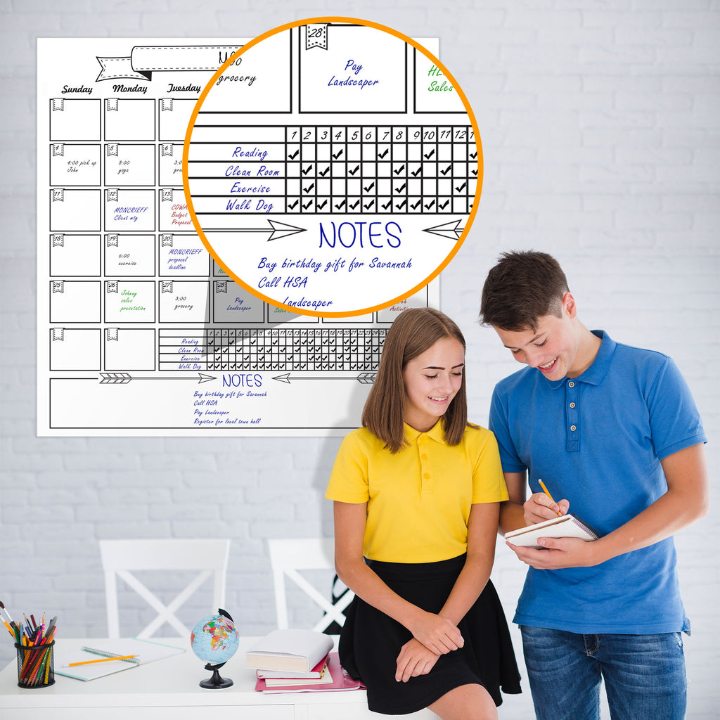 Artsy Laminated Jumbo Calendar 36" by 36"